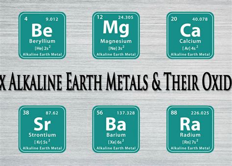 alkaline earth metals  oxides