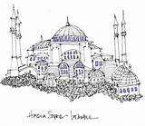 Hagia Sophia Coloring Sketch Template sketch template