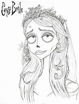 Bride Corpse Coloring Pages Burton Tim Halloween Emily Colouring Drawings Sketches Deviantart Book Kunst Outline Desenhos Adult Drawing Christmas Sketch sketch template