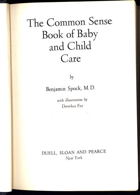 common sense book  baby  child care signed  spock