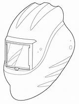 Welding Helmet Coloring Drawings Sketch Template Pages sketch template