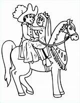Novios Horse Cheval Princesse Princesa Caballo Bestof Colorir sketch template