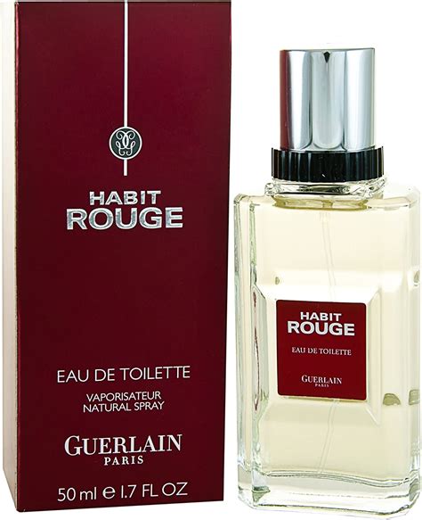 Guerlain Habit Rouge Eau De Toilette Spray For Men 50ml Uk