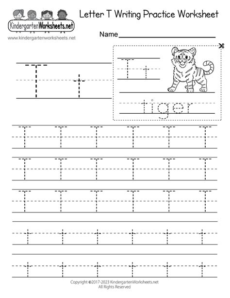 letter  writing practice worksheet  kindergarten english