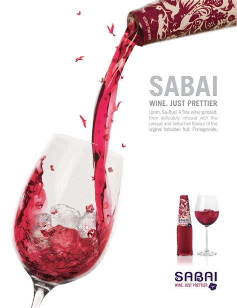 Sabai Wine Ad Pinterest Advertisely Food Beverage Ads Food Poster