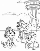 Pups Patrol Paw Coloring Pages Happy Print Printable Kids Version sketch template