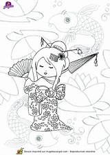 Asie Japonaise Kokeshi Hugolescargot Coloriages sketch template