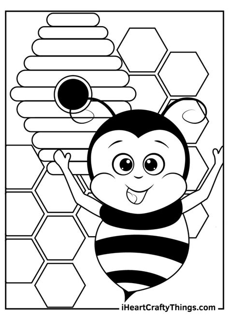 bee coloring pages   printables