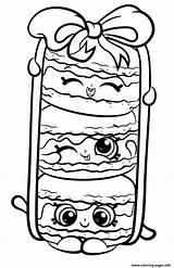 Macarons Coloring Shopkins Stack sketch template
