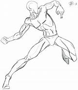 Male Body Template Drawing Human Superhero Sketch Flying Getdrawings sketch template