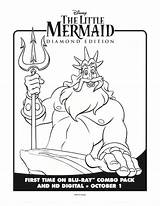 Coloring Mermaid Little Triton King Pages Sweeps4bloggers Color Disney Sheet Click Tweet Choose Board sketch template
