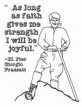 Pier Giorgio Frassati Mercy Bl Coloring Saints Year Youth Pages Their Choose Board Strength Great sketch template