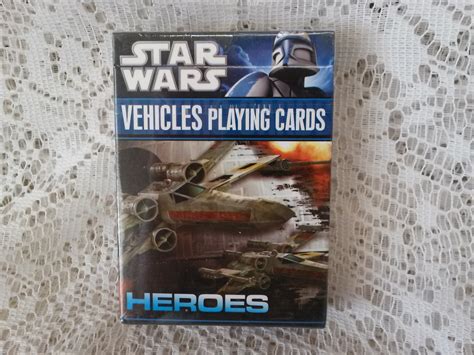 star wars vehicles playing cards heroes