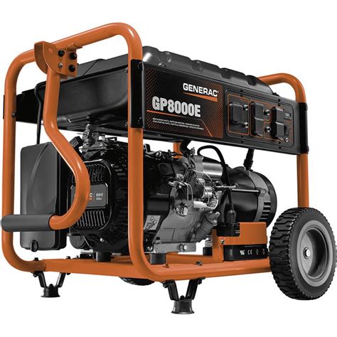 generac gp8000e 10000 watt electric start generator 8000 rated 420cc