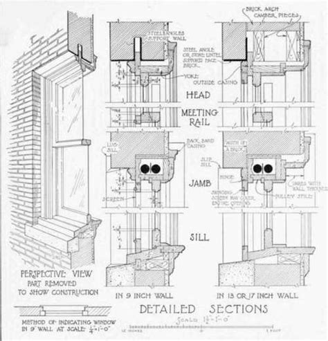 article vi detail drawings detailed drawings construction drawings double hung windows