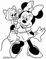 Minnie Coloring Mouse Pages Figaro Friends Disneyclips Disney Funstuff Animal sketch template