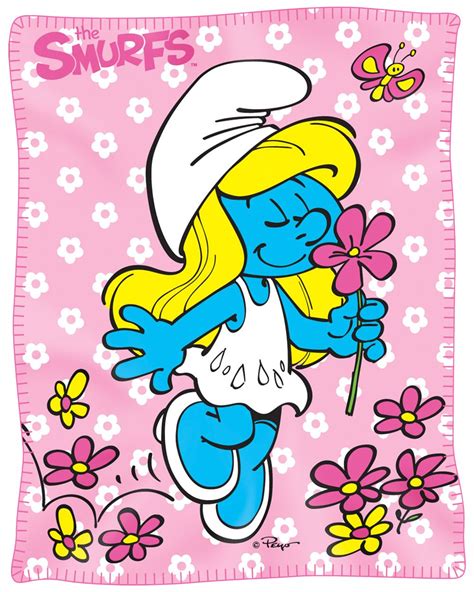 smurfette  flowers original  original work smurfs drawing