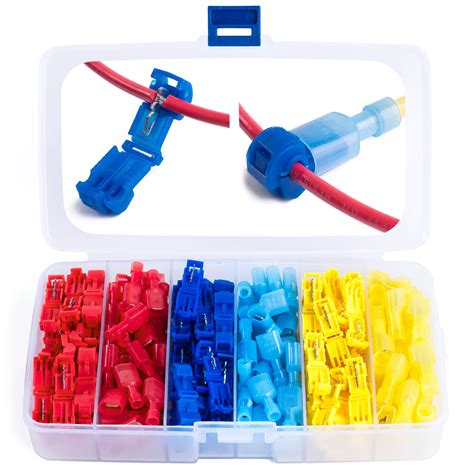 solderless quick splice snap wire terminals connector  tap electrical connector assortment kit