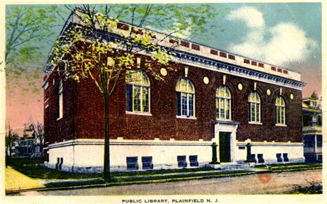 library postcards public library plainfield  jersey