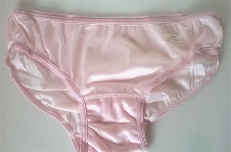 Ladies Or Teen Girls Silky Pink Nylon 1960 S Panties Knickers S 8 10 Ebay