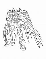 Gundam Wing Zero Drawing Deviantart Charfade Ink Getdrawings sketch template