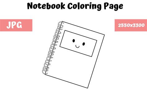 notebook coloring page  kids illustration par mybeautifulfiles