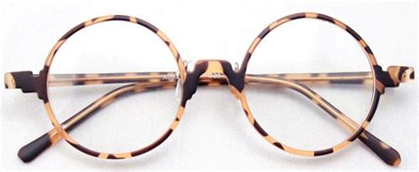 vintage retro round amber leopard tortoise shell eyeglass frames