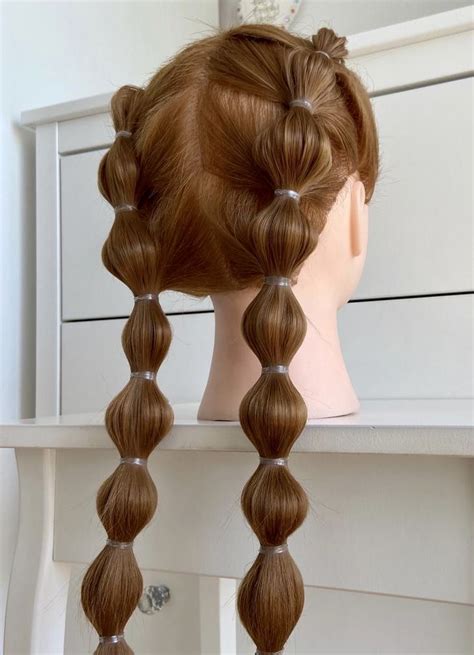 bubble braid embrace messy hair short hairstyles  thick hair