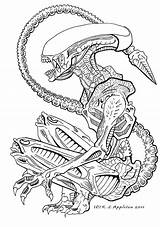 Alien Dog Pages Coloring Adults Aliens Tattoo Science Fiction Drawings Predator Vs Colouring Awesome Stoned Deviantart Drawing Adult Queen Sketch sketch template