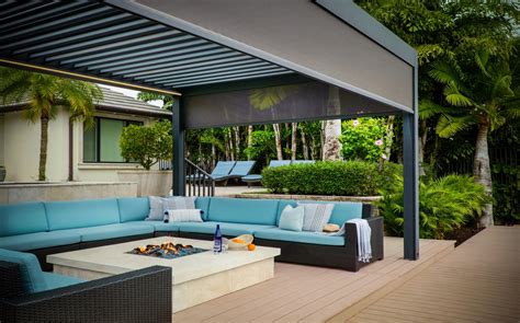 bespoke aluminum pergola  retractable shades qualified remodeler