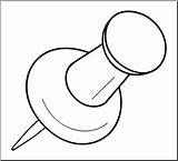 Tack Clipart Drawing Line Cliparts Library Clip sketch template