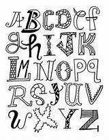 Letters Alphabet Cool Draw Lettering Coloring Pages sketch template