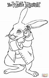 Rabbit Coloring Alice Wonderland Drawing Pages Printable 2010 Hurry Color sketch template