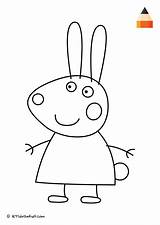 Peppa Rabbit Kolorowanka Królik Rebeka Designg Letsdrawkids sketch template