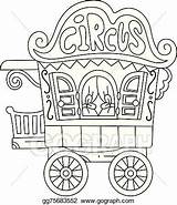 Circus Wagon Clipground sketch template