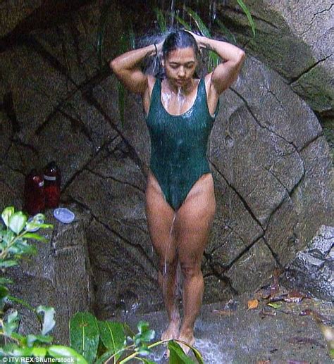 i m a celebrity vanessa white sizzles in jungle shower