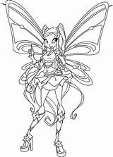 Coloring Winx Pages Stella Club Bloomix Choose Board sketch template
