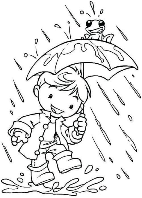 rainy day coloring sheets  kids coloring pages