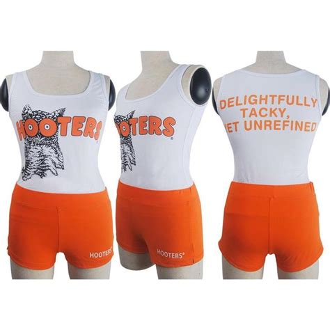 Hooters Uniform Sexy Outfit Bar Maid Shorts Tank Top Halloween Costume