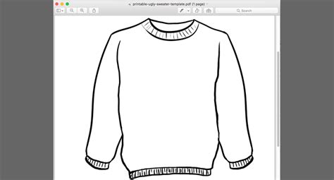 printable ugly sweater template  sal ferrarello