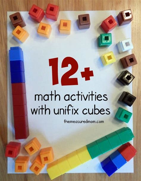 math activities  unifix cubes  measured mom