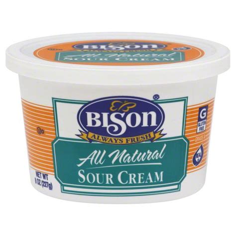 bison  natural sour cream shop sour cream
