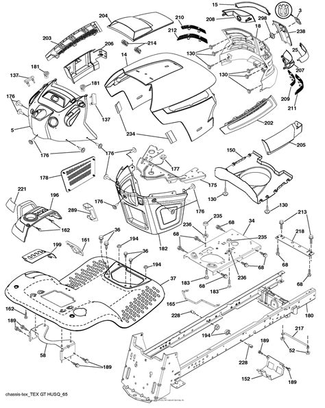 husqvarna lgt     parts diagram  chassis