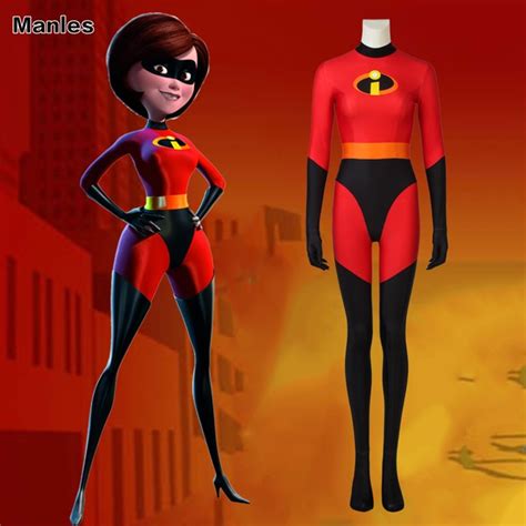 Elastigirl Helen Parr Cosplay Bodysuit The Incredibles 2 Costume Red