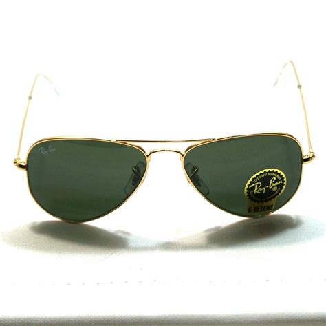 ray ban aviator small metal gold sunglasses rb3044 l0207 52 00 3n