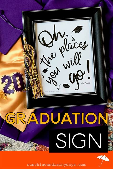 printable graduation sign  frame   graduate sunshine
