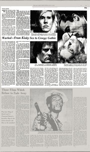 Warhol—from Kinky Sex To Creepy Gothic The New York Times
