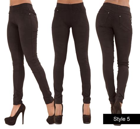 ladies ripped sexy skinny jeans womens high waist jegging plus size 8