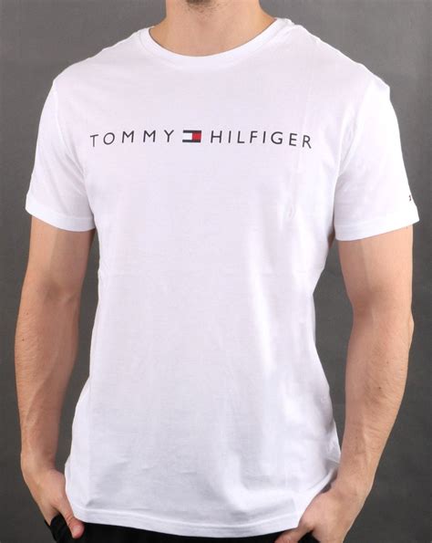 tommy hilfiger logo  shirt white  casual classics