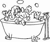 Badewanne Bad Bathtub Mandi Bak Animasi Ausmalbild Kleurplaten Mewarnai Bathing Malvorlage Animierte Bergerak Animaatjes Animate sketch template